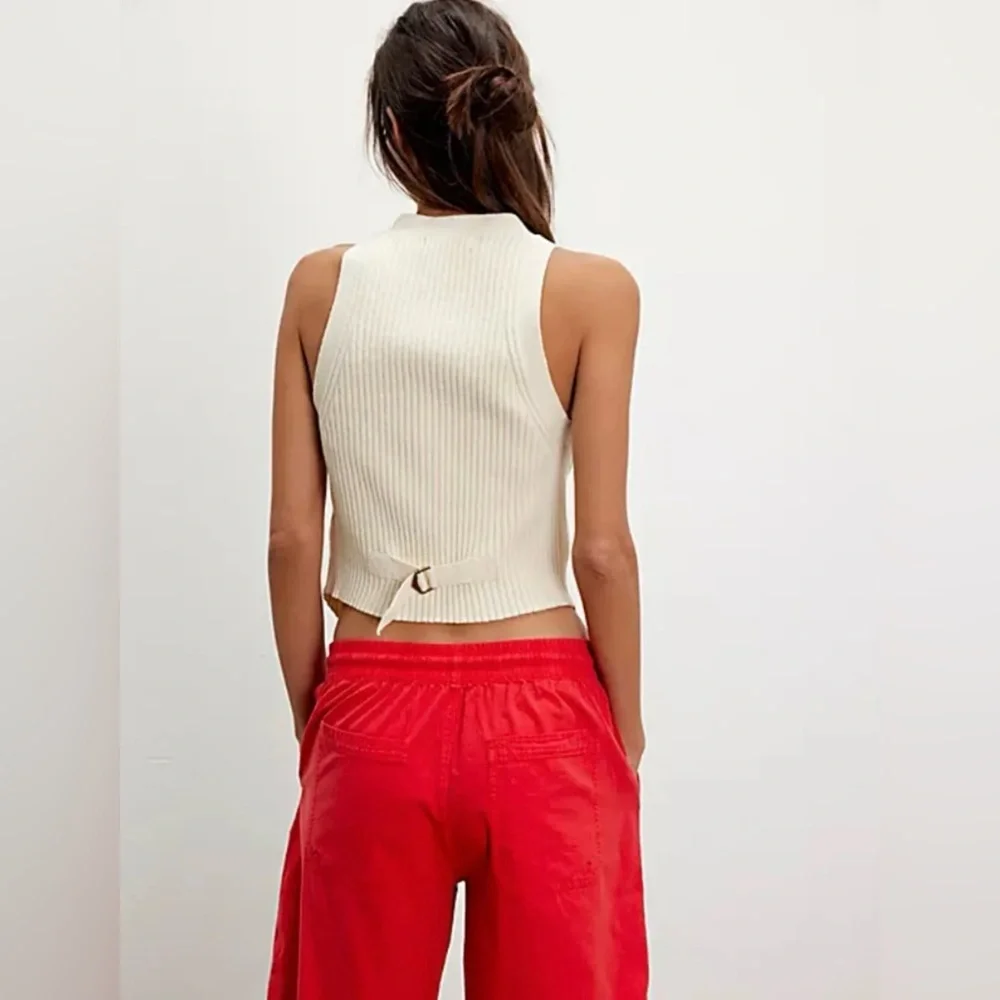 Free People Saylor Poplin Pull-on Shorts Women Bermudas Large Vibrant Red